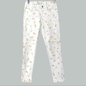 Chip & Pepper California Pineapple Syd White Skinny Jeans Size 27
